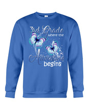 Load image into Gallery viewer, 3Rd Grade Where The Adventure Begins Gift For Students Custom Design Sweatshirt
