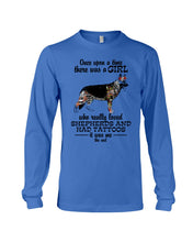 Load image into Gallery viewer, A Girl Who Really Had Tattoos And Loved German Shepherd For Dog Lovers Unisex Long Sleeve
