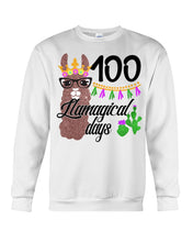 Load image into Gallery viewer, 100 Llamagical Day Cute Cartoon Sweatshirt
