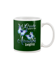 3Rd Grade Where The Adventure Begins Gift For Students Custom Design Mug