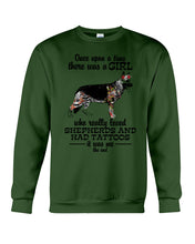 Load image into Gallery viewer, A Girl Who Really Had Tattoos And Loved German Shepherd For Dog Lovers Sweatshirt
