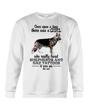 Load image into Gallery viewer, A Girl Who Really Had Tattoos And Loved German Shepherd For Dog Lovers Sweatshirt
