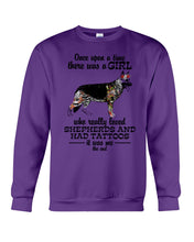 Load image into Gallery viewer, A Girl Who Really Had Tattoos And Loved German Shepherd For Dog Lovers Sweatshirt
