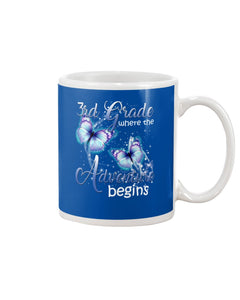 3Rd Grade Where The Adventure Begins Gift For Students Custom Design Mug