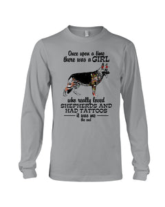 A Girl Who Really Had Tattoos And Loved German Shepherd For Dog Lovers Unisex Long Sleeve