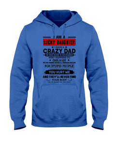 A Lucky Daughter Of A November Crazy Dad Custom Design For Family Hoodie