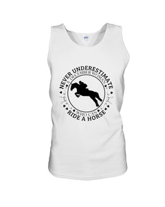 A December Woman Who Can Ride A Horse Birthday Gift Unisex Tank Top