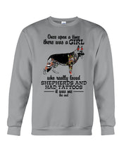 Load image into Gallery viewer, A Girl Who Really Had Tattoos And Loved German Shepherd For Dog Lovers Sweatshirt

