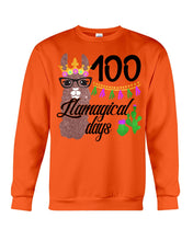 Load image into Gallery viewer, 100 Llamagical Day Cute Cartoon Sweatshirt
