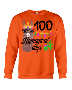 100 Llamagical Day Cute Cartoon Sweatshirt