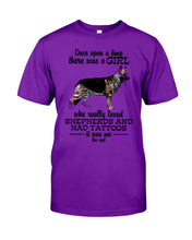 Load image into Gallery viewer, A Girl Who Really Had Tattoos And Loved German Shepherd For Dog Lovers Guys Tee
