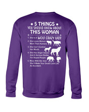 Load image into Gallery viewer, 5 Things You Should Know About This Woman Gift For Wolf Lovers Sweatshirt
