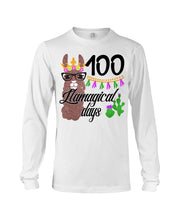 Load image into Gallery viewer, 100 Llamagical Day Cute Cartoon Unisex Long Sleeve

