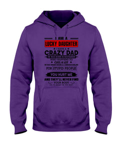 A Lucky Daughter Of A November Crazy Dad Custom Design For Family Hoodie