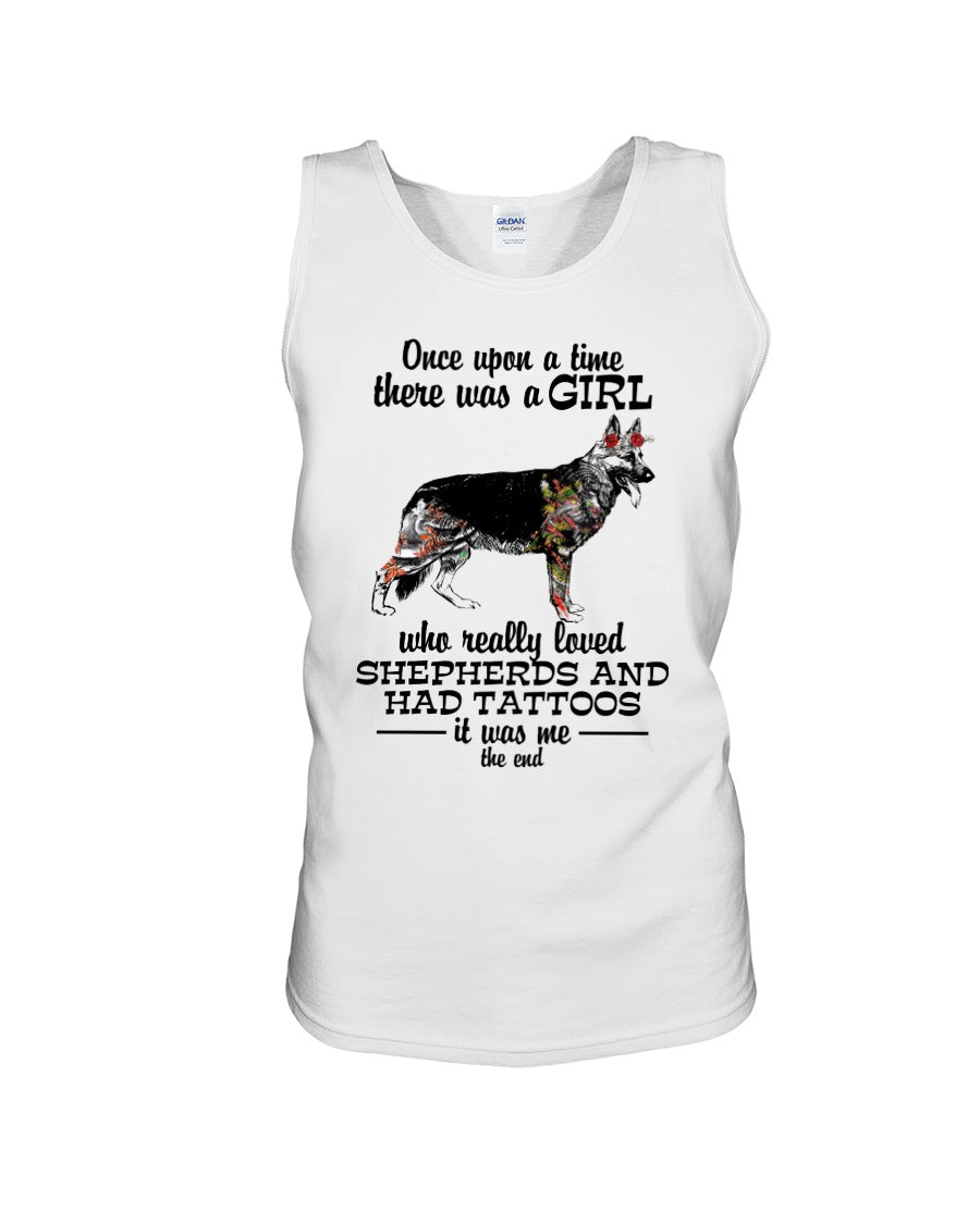 A Girl Who Really Had Tattoos And Loved German Shepherd For Dog Lovers Unisex Tank Top