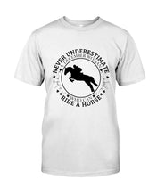 Load image into Gallery viewer, A December Woman Who Can Ride A Horse Birthday Gift Guys Tee
