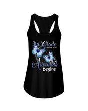 Load image into Gallery viewer, 3Rd Grade Where The Adventure Begins Gift For Students Custom Design Ladies Flowy Tank
