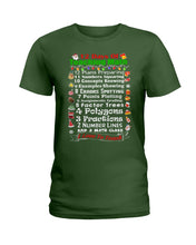 Load image into Gallery viewer, 12 Days Of Teaching Math I Love To Teach Ladies Tee
