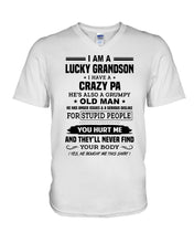 Load image into Gallery viewer, A Lucky Grandson Has A Crazy Pa Guys V-Neck
