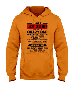 A Lucky Daughter Of A November Crazy Dad Custom Design For Family Hoodie