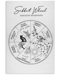 2020 Sabbat Calendar - Wheel Of The Year Custom Design Vertical Poster
