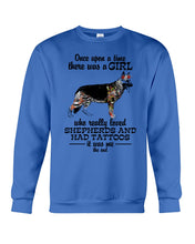 Load image into Gallery viewer, A Girl Who Really Had Tattoos And Loved German Shepherd For Dog Lovers Sweatshirt
