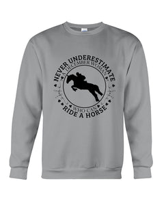 A December Woman Who Can Ride A Horse Birthday Gift Sweatshirt