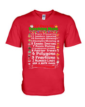 Load image into Gallery viewer, 12 Days Of Teaching Math I Love To Teach Guys V-Neck
