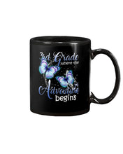 Load image into Gallery viewer, 3Rd Grade Where The Adventure Begins Gift For Students Custom Design Mug

