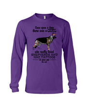 Load image into Gallery viewer, A Girl Who Really Had Tattoos And Loved German Shepherd For Dog Lovers Unisex Long Sleeve
