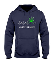 Load image into Gallery viewer, 420 Beats Per Munite Heart Beating Symbol Hoodie
