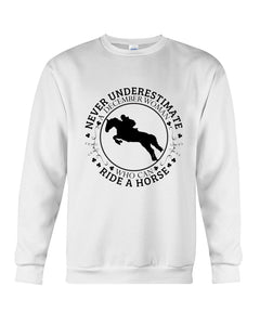 A December Woman Who Can Ride A Horse Birthday Gift Sweatshirt