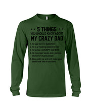 Load image into Gallery viewer, 5 Things You Should Know About My Crazy September Dad Unisex Long Sleeve
