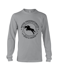 A December Woman Who Can Ride A Horse Birthday Gift Unisex Long Sleeve
