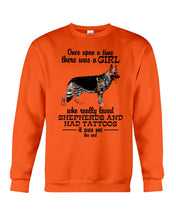 Load image into Gallery viewer, A Girl Who Really Had Tattoos And Loved German Shepherd For Dog Lovers Sweatshirt
