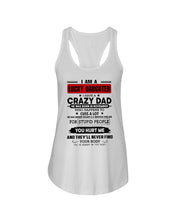 Load image into Gallery viewer, A Lucky Daughter Of A November Crazy Dad Custom Design For Family Ladies Flowy Tank
