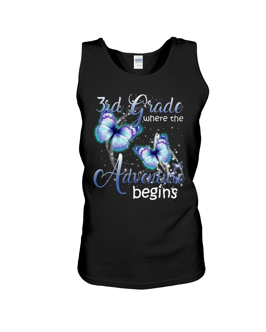 3Rd Grade Where The Adventure Begins Gift For Students Custom Design Unisex Tank Top