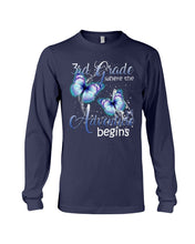 Load image into Gallery viewer, 3Rd Grade Where The Adventure Begins Gift For Students Custom Design Unisex Long Sleeve

