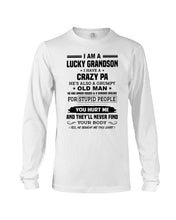 Load image into Gallery viewer, A Lucky Grandson Has A Crazy Pa Unisex Long Sleeve
