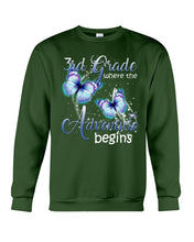 Load image into Gallery viewer, 3Rd Grade Where The Adventure Begins Gift For Students Custom Design Sweatshirt
