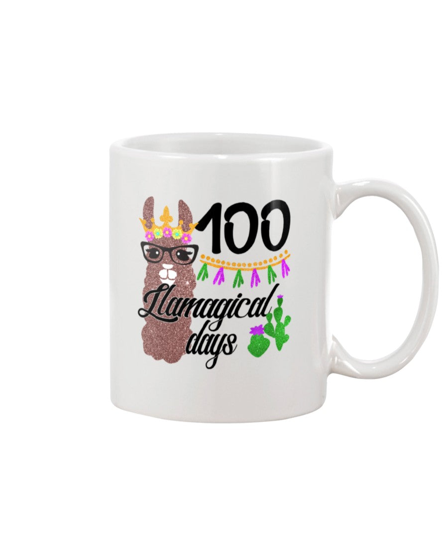 100 Llamagical Day Cute Cartoon Mug