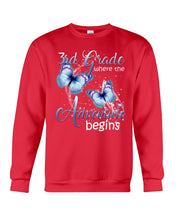 Load image into Gallery viewer, 3Rd Grade Where The Adventure Begins Gift For Students Custom Design Sweatshirt
