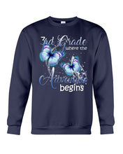 Load image into Gallery viewer, 3Rd Grade Where The Adventure Begins Gift For Students Custom Design Sweatshirt
