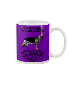 A Girl Who Really Had Tattoos And Loved German Shepherd For Dog Lovers Mug
