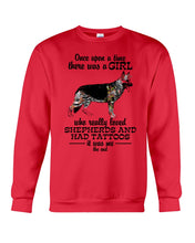 Load image into Gallery viewer, A Girl Who Really Had Tattoos And Loved German Shepherd For Dog Lovers Sweatshirt
