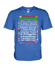 Load image into Gallery viewer, 12 Days Of Teaching Math I Love To Teach Guys V-Neck
