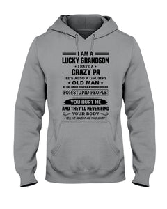 A Lucky Grandson Has A Crazy Pa Hoodie