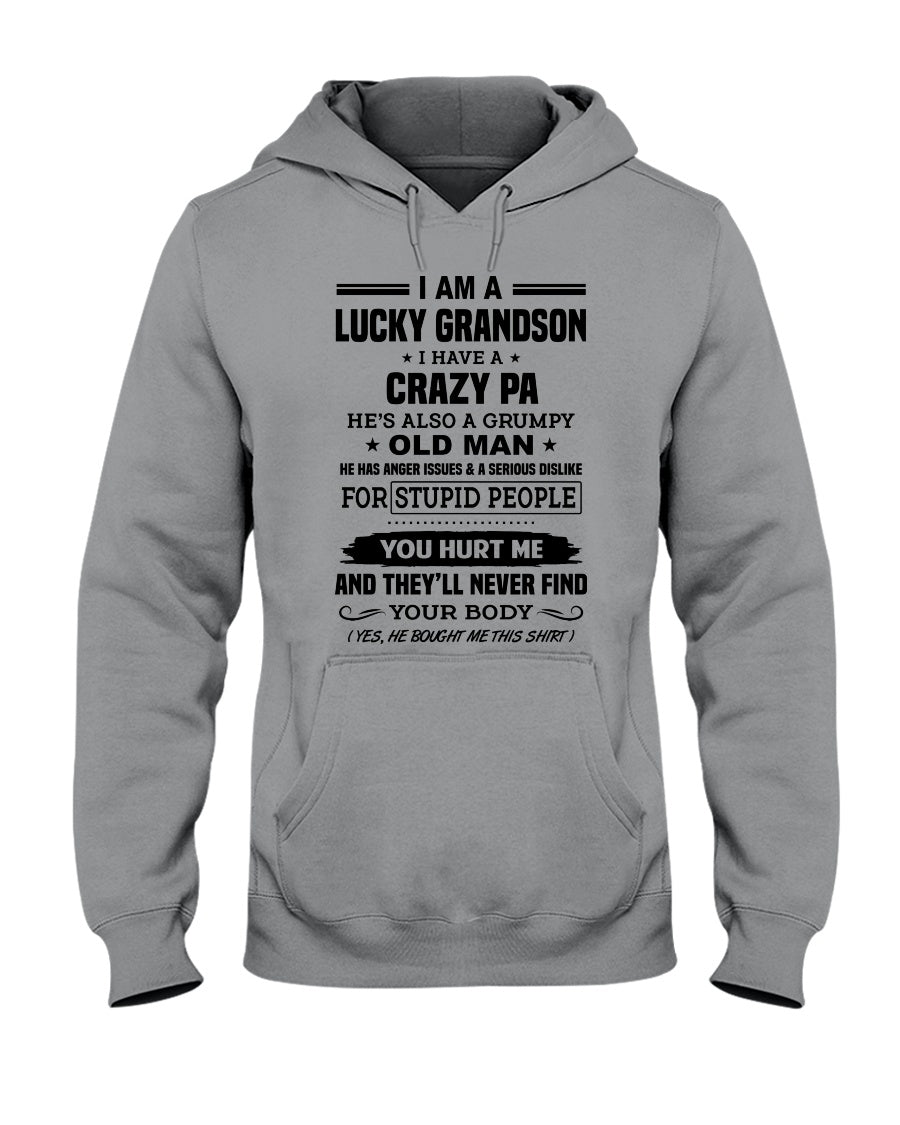 A Lucky Grandson Has A Crazy Pa Hoodie