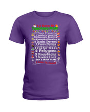 Load image into Gallery viewer, 12 Days Of Teaching Math I Love To Teach Ladies Tee
