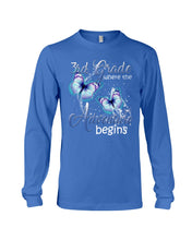 Load image into Gallery viewer, 3Rd Grade Where The Adventure Begins Gift For Students Custom Design Unisex Long Sleeve
